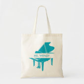 Gepersonaliseerde vleugelpiano tote bag (Voorkant)