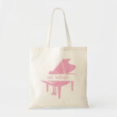 Gepersonaliseerde vleugelpiano tote bag (Voorkant)