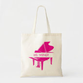 Gepersonaliseerde vleugelpiano tote bag (Voorkant)