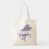 Gepersonaliseerde vleugelpiano tote bag (Achterkant)
