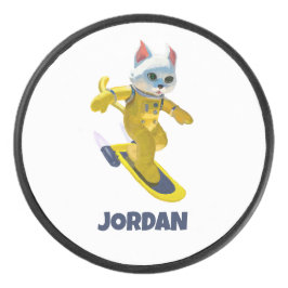 Gepersonaliseerde Vliegende Skateboard Magnet Hockey Puck