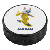 Gepersonaliseerde Vliegende Skateboard Magnet Hockey Puck (3/4)