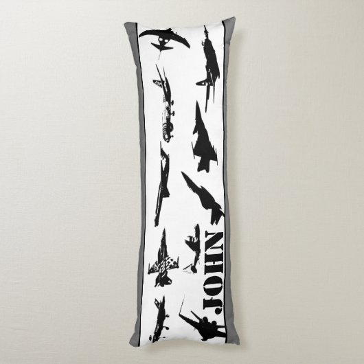 Gepersonaliseerde vliegtuigen lichaamskussen (Achterkant (Verticaal))