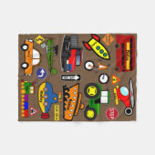 Gepersonaliseerde vliegtuigen, treinen en automati fleece deken (Voorkant (Horizontaal))