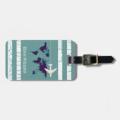 Gepersonaliseerde vliegtuigreizen bagagelabel (Voorkant horizontaal)