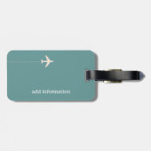 Gepersonaliseerde vliegtuigreizen bagagelabel (Achterkant horizontaal)