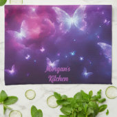 Gepersonaliseerde vlinder fantasie kunst theedoek (Gevouwen)