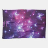 Gepersonaliseerde vlinder fantasie kunst theedoek (Horizontaal)