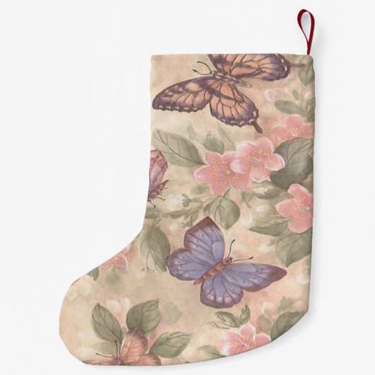 Gepersonaliseerde vlinder kerstkous kleine kerstsok (Achterkant)