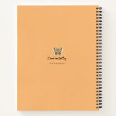 Gepersonaliseerde vlinder, kleurrijke vlinder jour notitieboek (Achterkant)