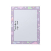 Gepersonaliseerde vlinder libel bloem elegant notitieblok (Linkerzijde)