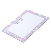 Gepersonaliseerde vlinder libel bloem elegant notitieblok (Schuin)