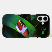 Gepersonaliseerde vlinder op blad Apple iPhone Cas Case-Mate iPhone Case (Achterkant (horizontaal))
