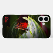 Gepersonaliseerde vlinder op een blad Apple iPhone Case-Mate iPhone Case (Achterkant (horizontaal))