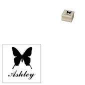 Gepersonaliseerde vlinder stempel met naam (Gestempeld)