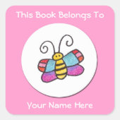 Gepersonaliseerde vlinder Sticker (Voorkant)