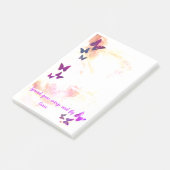 Gepersonaliseerde vlinder vrouwelijk post it post-it® notes (Schuin)