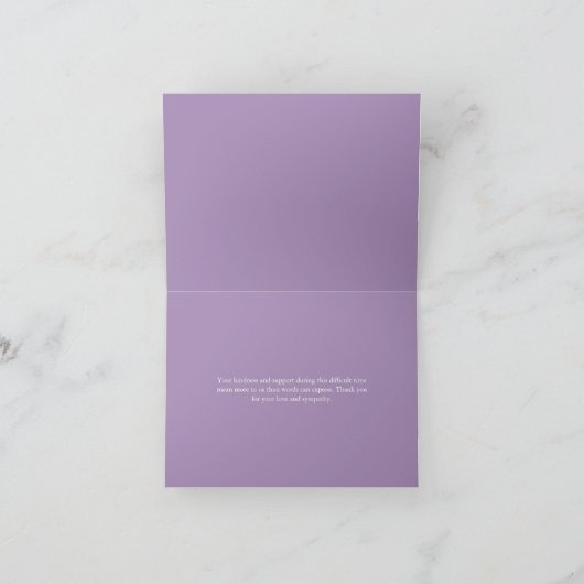 Gepersonaliseerde vlinderbegrafenis bedankkaarten bedankkaart (Binnen)