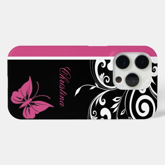 Gepersonaliseerde vlinderbloemigen kruipen kruit Case-Mate iPhone case (Achterkant (horizontaal))