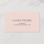 Gepersonaliseerde vlinderillustratie Blush Pink Visitekaartje (Achterkant)