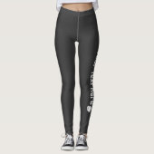 Gepersonaliseerde Vlindernaam in Houtskoolgrijs Leggings (Voorkant)