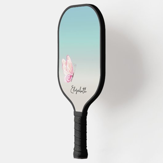 Gepersonaliseerde Vlindernaam Monogrammed Pickleball Paddle (Links)