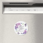 Gepersonaliseerde vlinders bloemenbruiloft | Magne Magneet (Insitu (Vaatwasser))