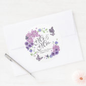 Gepersonaliseerde vlinders Floral bruiloft Sticker (Envelop)
