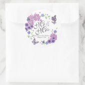 Gepersonaliseerde vlinders Floral bruiloft Sticker (Tas)