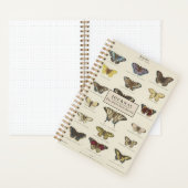 Gepersonaliseerde  vlinders gestippeld dagboek notitieboek (Binnen)