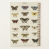 Gepersonaliseerde  vlinders gestippeld dagboek notitieboek (Achterkant)