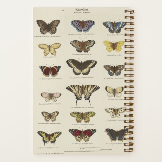 Gepersonaliseerde  vlinders gestippeld dagboek notitieboek (Achterkant)