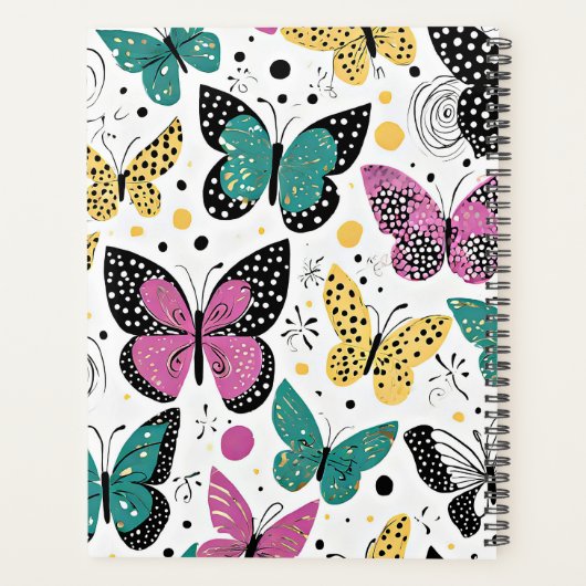 Gepersonaliseerde vlinders leraar les planner (Achterkant)