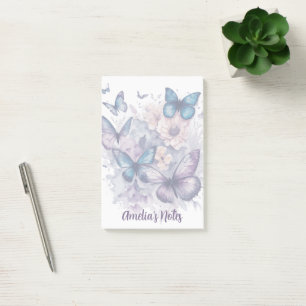 Gepersonaliseerde vlinders Paarse naam meisje Post-it® Notes
