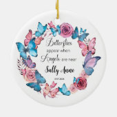 Gepersonaliseerde vlinders verschijnen wanneer eng keramisch ornament (Achterkant)