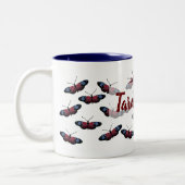 Gepersonaliseerde Vlinders Vlucht Two-Tone Mok (Links)