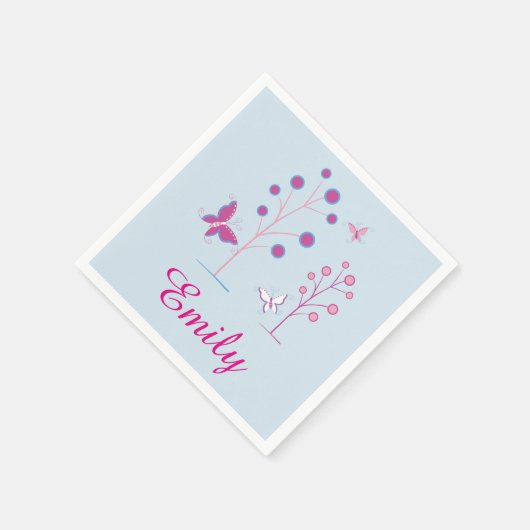Gepersonaliseerde vlinderservetten servet (Hoek)