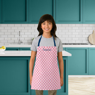 Gepersonaliseerde Voeg Jouw namen toe Baby Pink Gi Schort