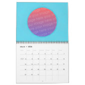 Gepersonaliseerde Voeg uw eigen foto's DIY kalende Kalender (Mar 2026)
