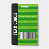 Gepersonaliseerde Voetbal coach badge (Back)