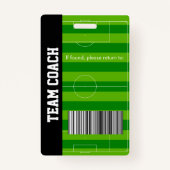 Gepersonaliseerde Voetbal coach badge (Achterkant)