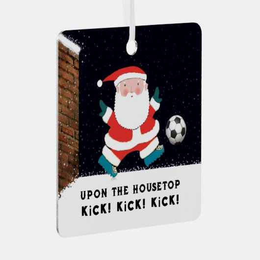 Gepersonaliseerde voetbal collectible 2024 metalen ornament (Voorkant Rechts)