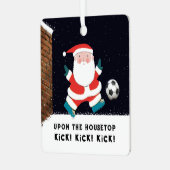 Gepersonaliseerde voetbal collectible 2024 metalen ornament (Voorkant links)