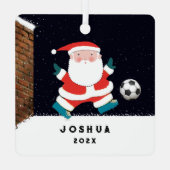 Gepersonaliseerde voetbal collectible 2024 metalen ornament (Achterkant)