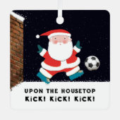 Gepersonaliseerde voetbal collectible 2024 metalen ornament (Voorkant)