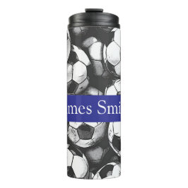 Gepersonaliseerde voetbal drink tumbler thermosbeker