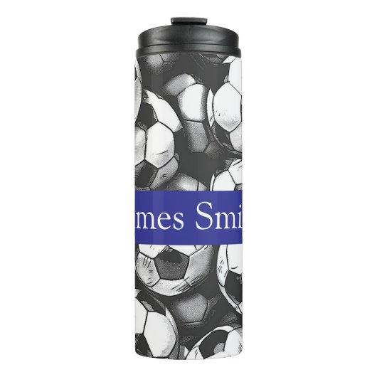 Gepersonaliseerde voetbal drink tumbler thermosbeker (Voorkant)