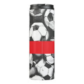 Gepersonaliseerde voetbal drink tumbler thermosbeker (Achterkant)
