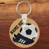 Gepersonaliseerde Voetbal- en schoencadeaus Sleutelhanger (Voorkant)