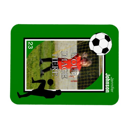Gepersonaliseerde voetbal / Football magneet (Horizontaal)
